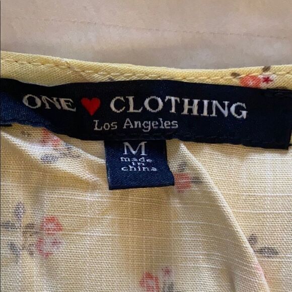 NWOT ONE CLOTHING Floral Dress Yellow M - Picture 8 of 9